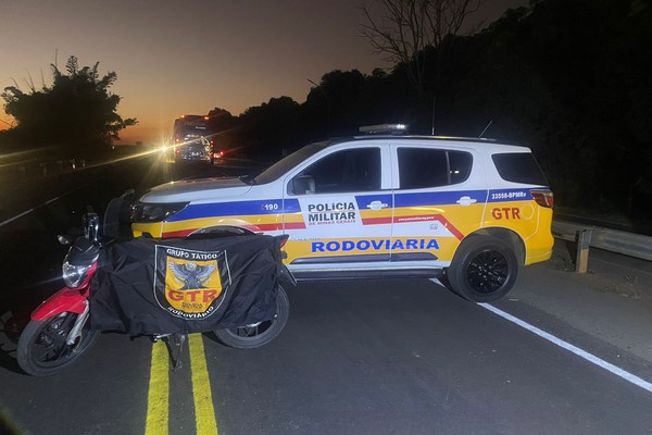 Motocicleta clonada é apreendida durante operação da Polícia Rodoviária Estadual na BR 352