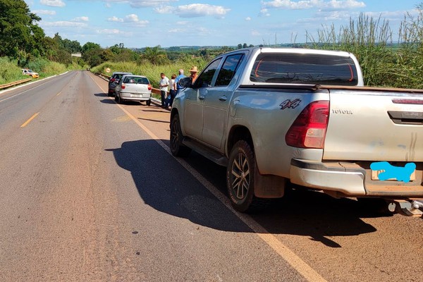 PMRV registra dois acidentes no mesmo local com intervalo de um minuto entre eles na MGC 352