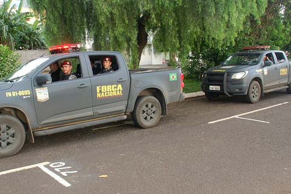 Homens da Força Nacional vêm a Patos de Minas conhecer o trajeto da Tocha Olímpica