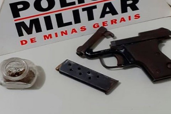 Homem é preso com arma de fogo e porção de maconha em Lagoa Grande