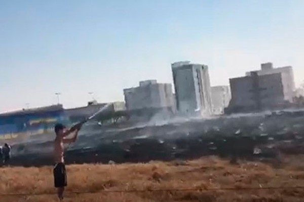 Depois de uma noite inteira de fogo, moradores tentam resgatar animais em meio à destruição