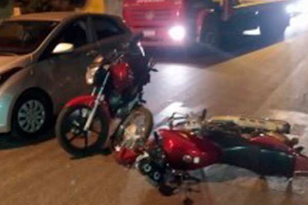 Em dia de várias ocorrências, motociclista sem CNH vira na contramão e causa mais um acidente