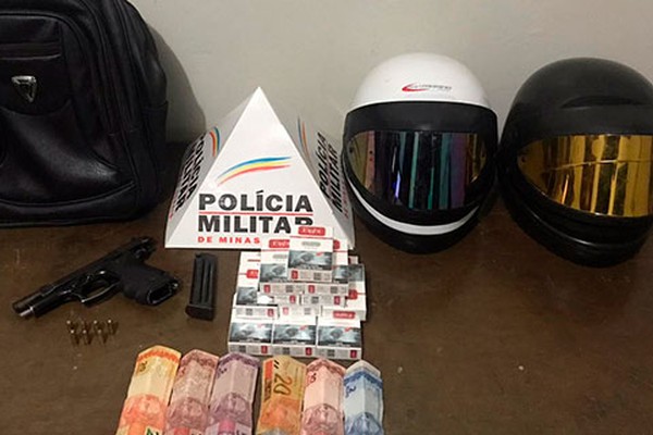 PM age rápido e prende dupla acusada de assaltar supermercado em Patrocínio