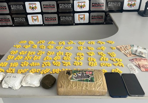 Homem é preso na MGC-462 com maconha, haxixe e centenas de comprimidos de ecstasy