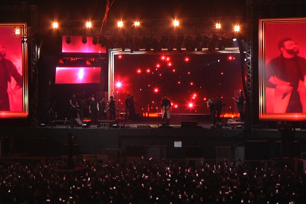 Imagens de drone mostram arena completamente lotada para o show de Gusttavo Lima; veja ao vivo