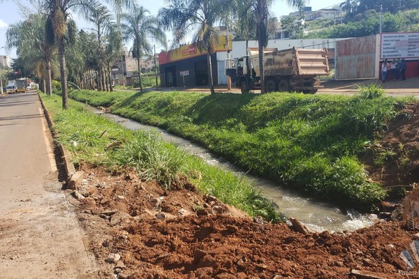 Após demolição de ponte, empresa trabalha na retirada de árvores do Córrego do Monjolo; veja cronograma