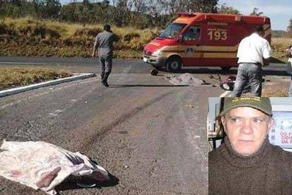 Marido e mulher morrem em grave acidente entre moto e carreta na BR 365