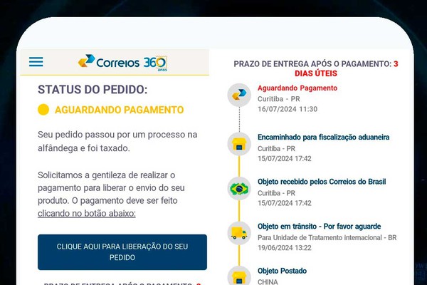 Criminosos fazem diversas vítimas com golpe da falsa taxa de encomenda na alfândega; entenda