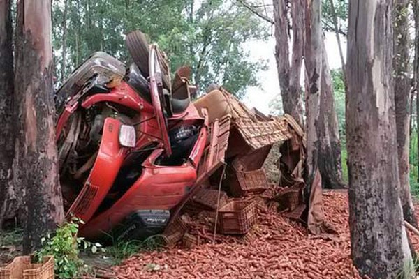 Motorista de caminhão escapa sem ferimentos de grave acidente na BR 354 próximo à cidade de São Gotardo