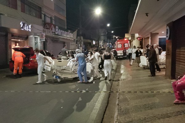 Incêndio no maior hospital de Patos de Minas mobiliza Bombeiros, e pacientes são retirados às pressas