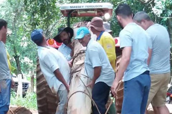 Após esperar quase um mês, moradores na Zona Rural se unem e consertam ponte