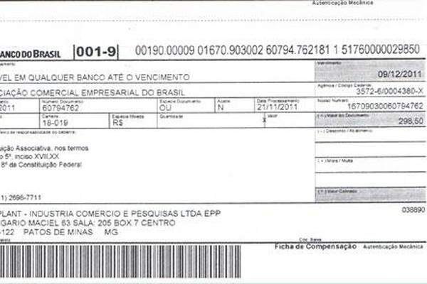 Acipatos alerta empresários patenses para a chegada de boletos de entidades fantasmas