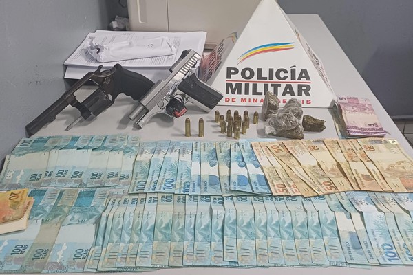 Polícia Militar apreende duas armas de fogo e mais de R$ 5 mil no Bairro Alto da Serra