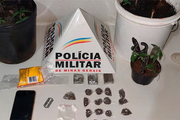 PM encontra porções de maconha e até ponto de LSD em Patrocínio e leva 4 para a delegacia