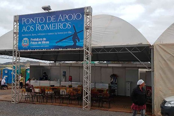 Ponto de Apoio aos Romeiros alivia a caminhada de devotos de Nossa Senhora da Abadia