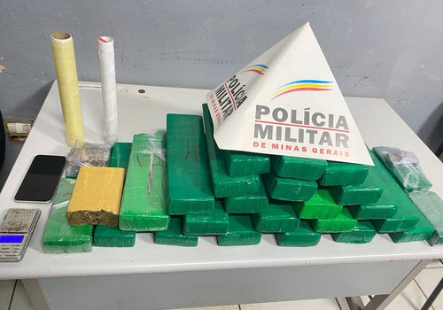 Polícia Militar encontra 26 tabletes de maconha em casa no bairro Jardim Paulistano