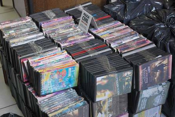 Locadora é fechada e mais de mil DVDs piratas são apreendidos em São Gonçalo do Abaeté