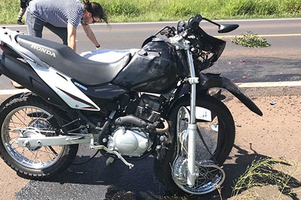 Motociclista morre na hora ao bater de frente com bitrem que fazia ultrapassagem na BR365