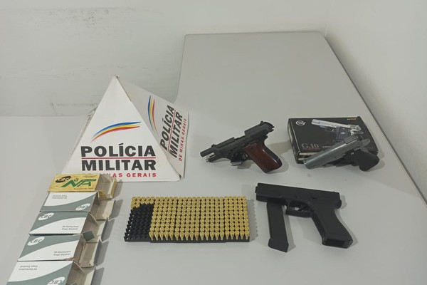 PM recebe denúncia de aluno estudando armado e apreende pistola e mais de 200 munições