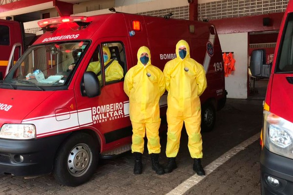 Com casos em alta, Corpo de Bombeiros destaca combate à Covid-19 em Patos de Minas