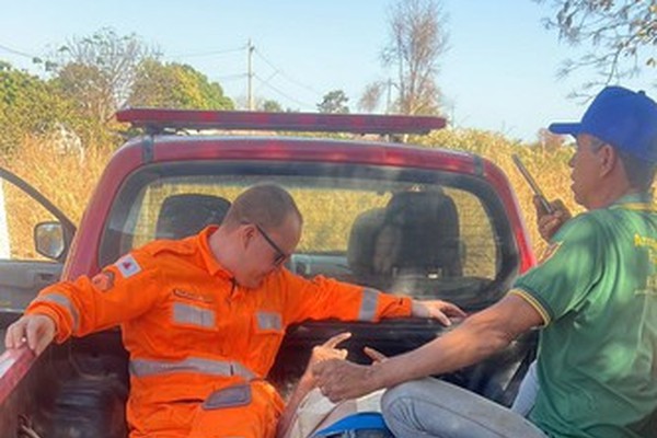 Idoso com mal de Alzheimer que desapareceu ontem em Arinos é resgatado em estado de desidratação