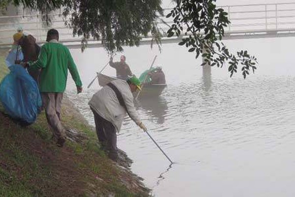 Mutirão tenta devolver a beleza do principal cartão postal de Patos de Minas