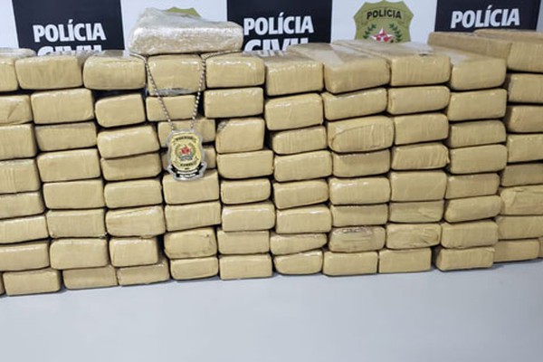 Polícia Civil intercepta veículos que chegavam a Patos de Minas com 100 quilos de maconha