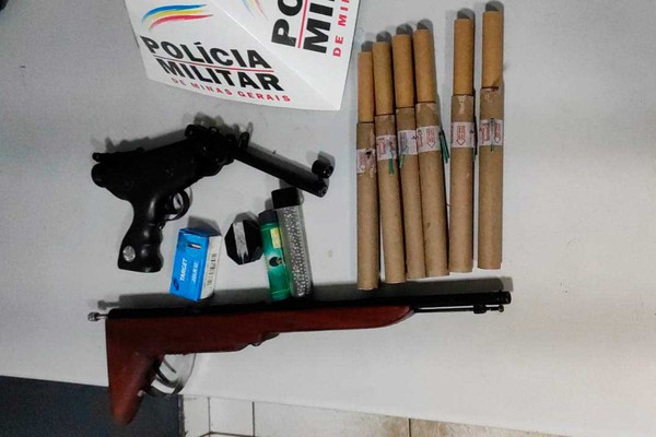 Idoso é preso com armas modificadas depois de xingar e ameaçar criança de 10 anos em Patos de Minas