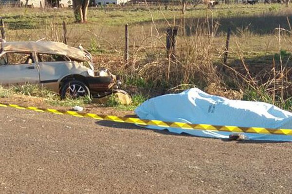 Acidente na LMG-740 deixa um morto e três feridos em Lagoa Grande