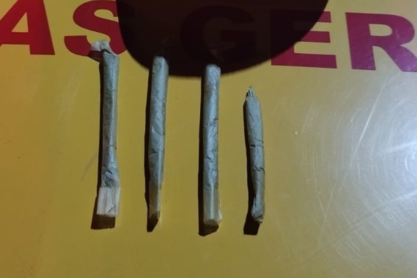 Motorista e passageiro de caminhote são presos com cigarros de maconha prontos para consumo