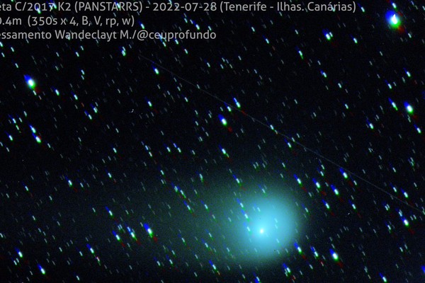 Cometa K2 chega hoje ao ponto mais próximo da Terra