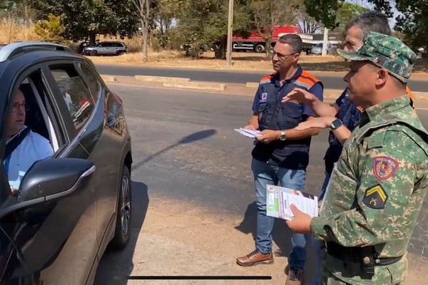 Com recorde de incêndios, órgãos de segurança pública promovem blitz educativa em Patos de Minas