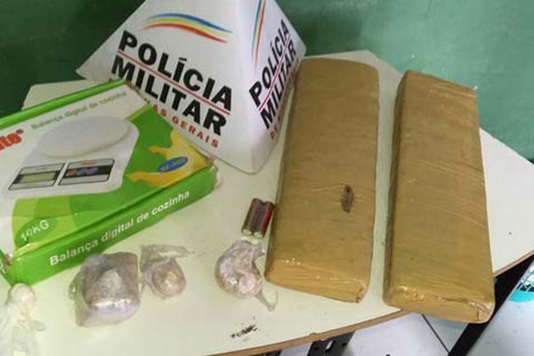 Polícia Militar apreende quase 2,5kg de maconha e crack com adolescente de apenas 15 anos