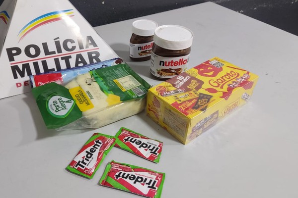 Jovens são presos após furtarem tridents, nutella e bombons em Patos de Minas