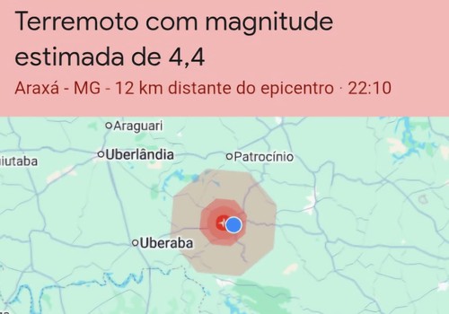 Câmeras de segurança registraram tremor de terra que assustou moradores da região