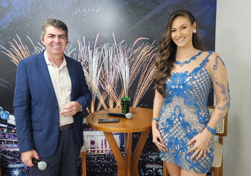 Maria Eduarda Bontempo, candidata a Rainha Nacional do Milho, destaca trajetória e o sonho de representar a cidade; veja ao vivo