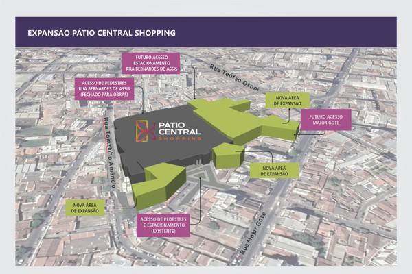 Pátio Central Shopping anuncia projeto de expansão que vai praticamente dobrar de tamanho