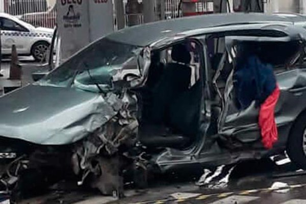 Agente penitenciário sofre traumatismo craniano após bater em bomba de gasolina em Uberaba; Vídeo