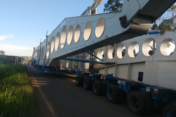 Transporte de transformador gigante deixará MGC 354 até BR 040 lenta durante todo o dia