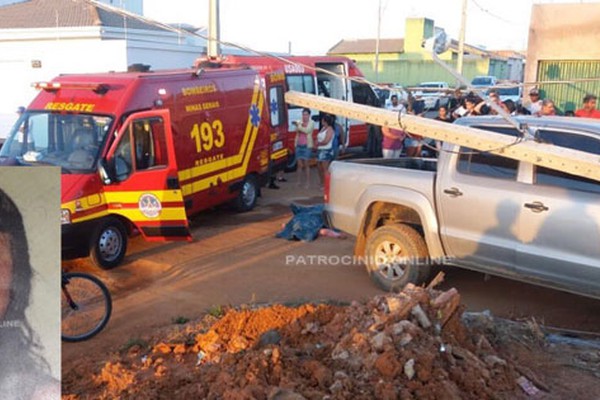 Bandidos roubam caminhonete, atropelam e matam mulher de 63 anos e ferem gravemente o neto