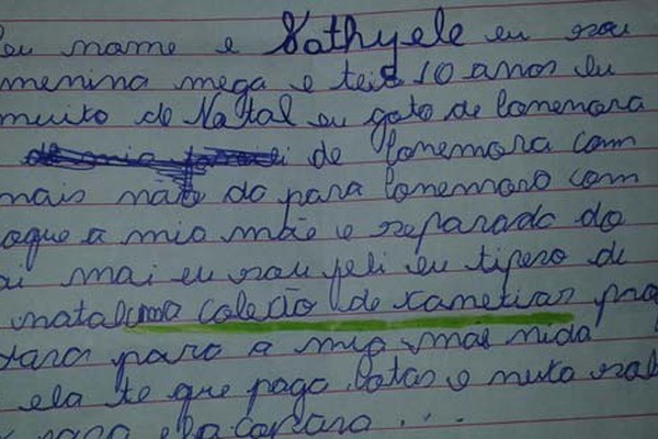 Papai Noel dos Correios busca padrinhos para 1.500 crianças carentes que enviaram cartas