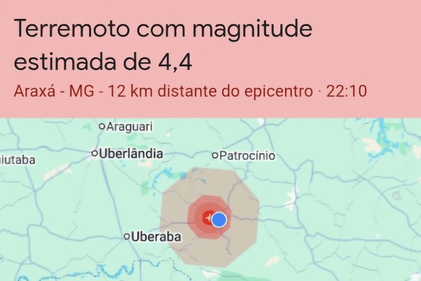 Câmeras de segurança registraram tremor de terra que assustou moradores da região