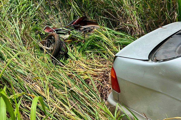 Motociclista morre e motorista fica gravemente ferido em acidente na BR 365, em Patos de Minas