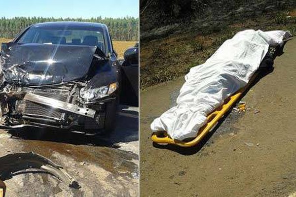 Fumaça causa engavetamento na BR365 e mulher morre ao tentar sinalizar acidente