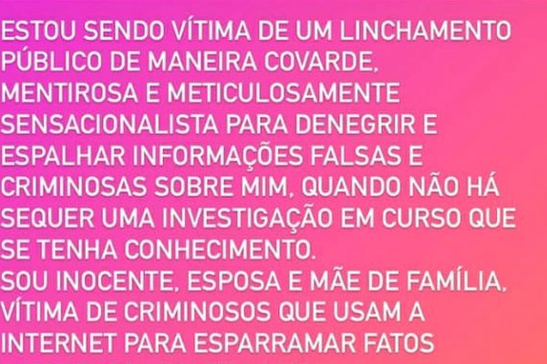 Médica Vanessa Rigueira se diz inocente no caso Madalena e ameaça processar caluniadores