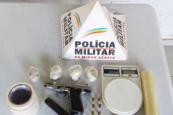 Após ameaçar a companheira, jovem é preso com drogas e pistola carregada no bairro Mansur