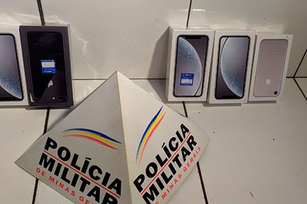 PM vai averiguar crime de furto e encontra celulares roubados em assalto a loja de celulares