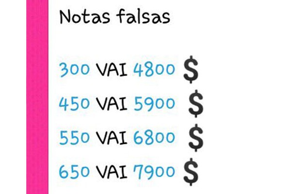 Criminosos usam grupos de mensagens em Patos para vender dinheiro e documentos falsos