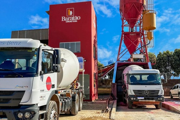 Baratão inaugura Usina de Concreto e faz promoção com 10 vezes sem juros