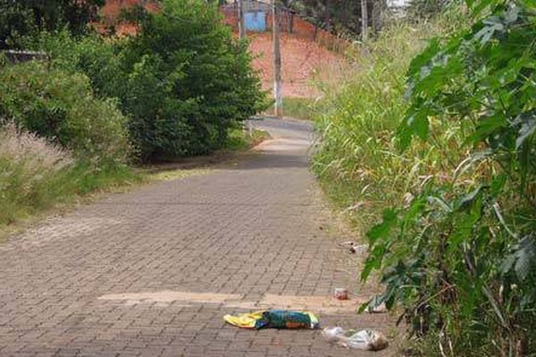 Mato toma conta de rua no bairro Antônio Caixeta e irrita moradores